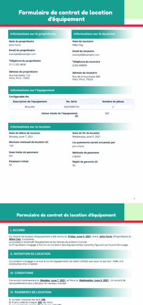téléchargez un modèle de contrat de location de matériel 2025, conforme aux dernières réglementations. protégez vos intérêts et facilitez la gestion de vos locations de matériel avec un document clair et complet.
