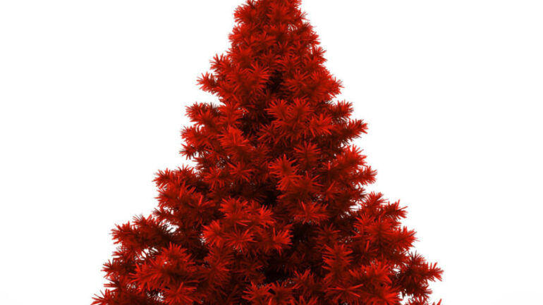 Sapin rouge : la tendance Noël qui fait sensation